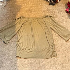 Olive Off-Shoulder Teen’s Top